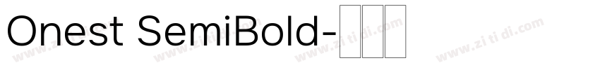 Onest SemiBold字体转换